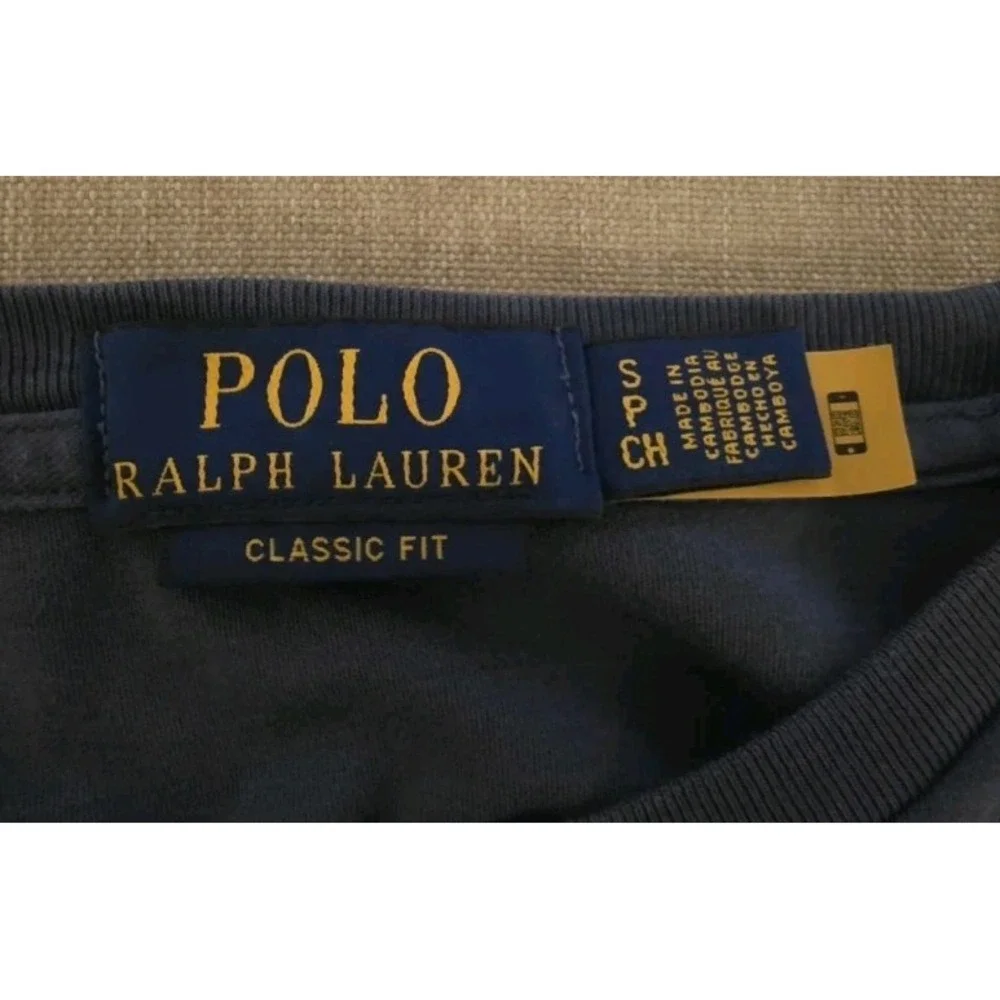 Polo Ralph Lauren Men's Soft Cotton Crewneck T-Shirt Navy Blue Pony SZ S Preppy